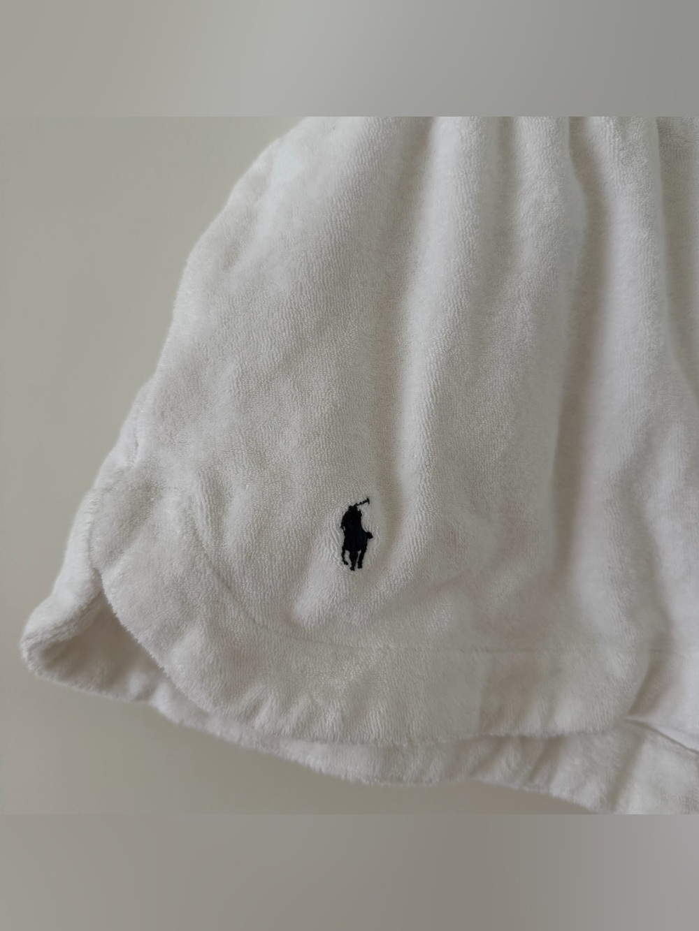 Ralph Lauren White Terry Cropped Polo Top & Shorts Set - Picture 11 of 12